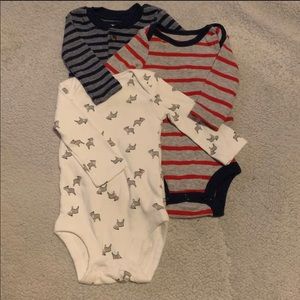 Set of 3 long sleeve onsies